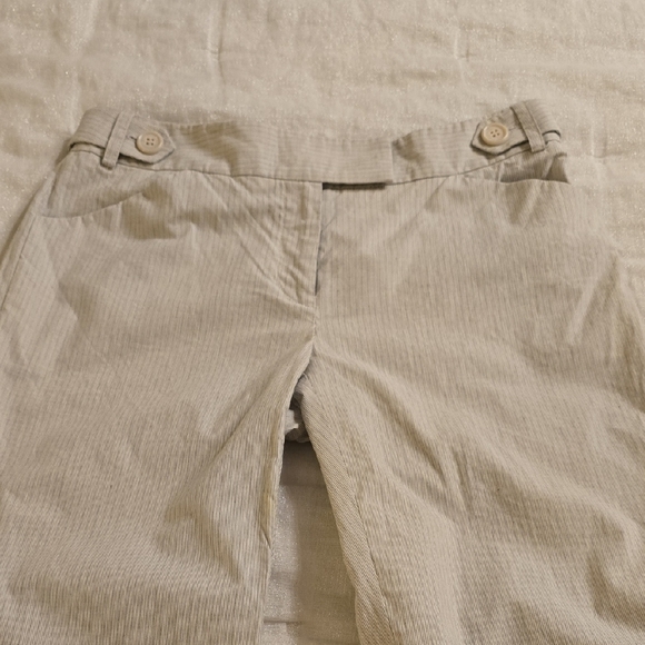 ANTONIO MELANI Cream and Gray Flare Pants - Picture 9 of 14